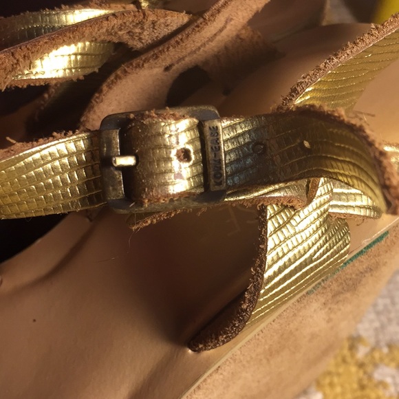 Kork-Ease Bette Wedge in Gold Iguana suede wrapped - Picture 7 of 8